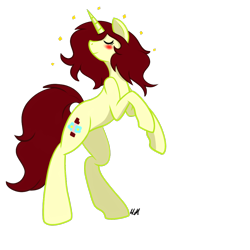 Size: 1000x1000 | Tagged: safe, artist:chelseawest, imported from derpibooru, oc, oc only, oc:forest flute, pony, unicorn, female, mare, rearing, simple background, solo, transparent background