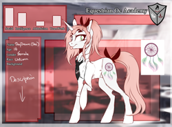 Size: 1024x752 | Tagged: safe, artist:holoriot, imported from derpibooru, oc, oc only, oc:daydream, unicorn, bow, clothes, female, hair, mare, necktie, reference sheet, shirt, solo, tail bow, tongue out