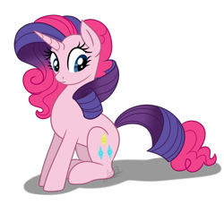 Size: 2300x2100 | Tagged: safe, artist:jack-pie, imported from derpibooru, pinkie pie, rarity, pony, unicorn, female, fusion, fusion:pinkity, simple background, solo, transparent background, vector