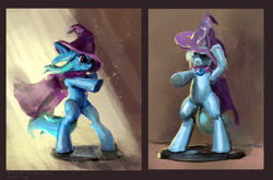 Size: 2042x1350 | Tagged: safe, artist:xbi, imported from derpibooru, trixie, pony, unicorn, bipedal, female, solo