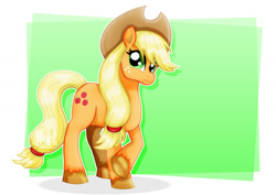 Size: 1600x1131 | Tagged: safe, artist:jotakaanimation, imported from derpibooru, applejack, earth pony, pony, cowboy hat, female, freckles, hat, mare, smiling, solo, stetson, unshorn fetlocks