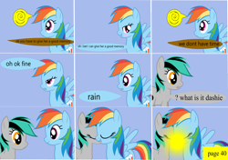 Size: 5035x3546 | Tagged: safe, artist:closingrain, artist:mellowbomb, imported from derpibooru, rainbow dash, oc, oc:closingrain, oc:doctor wise, comic:calamity fateful, 1000 hours in ms paint, comic, dialogue