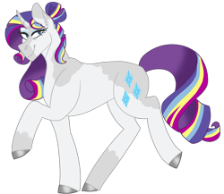 Size: 1612x1396 | Tagged: safe, artist:unicorn-mutual, imported from derpibooru, rarity, pony, unicorn, alternate design, female, rainbow power, simple background, solo, transparent background