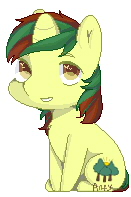 Size: 131x197 | Tagged: safe, artist:anfytamin, imported from derpibooru, oc, oc only, oc:northern spring, unicorn, big horn, female, pixel art, solo