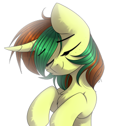 Size: 1889x2013 | Tagged: safe, artist:starlyfly, artist:starlyflygallery, imported from derpibooru, oc, oc only, oc:northern spring, unicorn, eyes closed, female, pretty, simple background, solo, transparent background