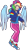 Size: 731x1358 | Tagged: safe, artist:kikirdcz, imported from derpibooru, rainbow dash, human, clothes, converse, eared humanization, female, humanized, pants, rapper dash, shirt, shoes, simple background, smiling, sneakers, solo, transparent background, winged humanization, wings