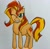 Size: 1555x1512 | Tagged: safe, artist:felinillo, imported from derpibooru, sunset shimmer, pony, unicorn, female, one eye closed, simple background, smiling, solo, traditional art, white background