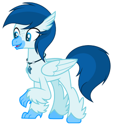Size: 1476x1620 | Tagged: safe, artist:diamond-chiva, deleted from derpibooru, imported from derpibooru, oc, oc only, oc:hurricane talon, classical hippogriff, hippogriff, feathered fetlocks, male, simple background, solo, transparent background