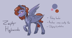 Size: 1264x670 | Tagged: safe, artist:surcouff, imported from derpibooru, oc, oc only, oc:zephyr highwinds, pegasus, pony, female, mare, reference sheet, solo