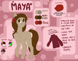 Size: 2280x1771 | Tagged: safe, artist:dollpone, artist:melpone, imported from derpibooru, oc, oc only, oc:maya, earth pony, pony, clothes, female, mare, reference sheet, solo, sweater