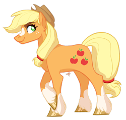 Size: 800x762 | Tagged: safe, artist:wolfyfree, imported from derpibooru, applejack, earth pony, pony, alternate design, blaze (coat marking), coat markings, cowboy hat, facial markings, female, hat, looking at you, mare, simple background, smiling, socks (coat marking), socks (coat markings), solo, transparent background