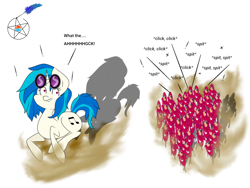 Size: 1500x1125 | Tagged: safe, artist:azurasquill, imported from derpibooru, dj pon-3, vinyl scratch, crossover, meme, queen, sonic the hedgehog (series), ugandan knuckles, wat