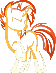 Size: 5500x7118 | Tagged: safe, artist:up1ter, imported from derpibooru, sunburst, pony, absurd resolution, lineart, male, raised hoof, simple background, solo, transparent background