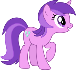 Size: 3256x3000 | Tagged: safe, artist:cloudy glow, artist:cloudyglow, imported from derpibooru, amethyst star, sparkler, pony, unicorn, the super speedy cider squeezy 6000, .ai available, female, mare, raised hoof, simple background, solo, transparent background, vector