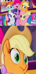 Size: 554x1148 | Tagged: safe, edit, edited screencap, imported from derpibooru, screencap, applejack, fluttershy, pinkie pie, rainbow dash, rarity, twilight sparkle, alicorn, pony, my little pony: the movie, cropped, female, hug, mane six, mare, twilight sparkle (alicorn), zoomed in