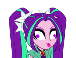 Size: 291x223 | Tagged: safe, artist:sodorsiren productions, imported from derpibooru, aria blaze, equestria girls, fimfiction, fimfiction.net link, silly, silly face, simple background, transparent background