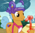 Size: 1145x1078 | Tagged: safe, imported from derpibooru, screencap, twisty pop, forever filly, apron, balloon, balloon animal, balloon hat, clothes, cropped, hoof hold, male, smiling, solo, stallion