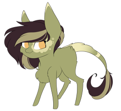 Size: 2969x2721 | Tagged: safe, artist:crazllana, imported from derpibooru, oc, oc only, oc:green tea, earth pony, pony, chibi, female, high res, mare, simple background, solo, transparent background