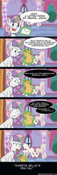 Size: 1280x3900 | Tagged: safe, artist:feralroku, imported from derpibooru, sweetie belle, pony, :o, comic, envelope, female, frown, glowing horn, letter, magic, open mouth, reference, smiling, solo, telekinesis, the simpsons