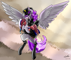 Size: 3137x2660 | Tagged: safe, artist:brainiac, imported from derpibooru, oc, oc only, oc:cherry wine, oc:morning glory (project horizons), pegasus, pony, unicorn, fallout equestria, fallout equestria: project horizons, female, mare