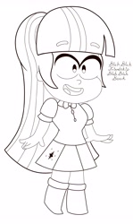 Size: 2863x4800 | Tagged: safe, artist:greed, imported from derpibooru, twilight sparkle, equestria girls, digital art, lineart, monochrome