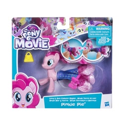 Size: 1500x1500 | Tagged: safe, imported from derpibooru, pinkie pie, human, seapony (g4), my little pony: the movie, box, clothes, dress, fashion style, hand, irl, irl human, official, photo, seaponified, seapony pinkie pie, simple background, species swap, toy, white background