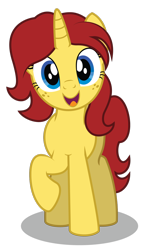 Size: 1024x1770 | Tagged: safe, artist:aleximusprime, imported from derpibooru, oc, oc only, oc:eilemonty, pony, unicorn, eilemonty, female, looking at you, mare, open mouth, open smile, ponysona, simple background, smiling, smiling at you, solo, transparent background