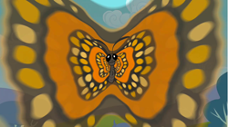 Size: 1282x719 | Tagged: safe, imported from derpibooru, screencap, butterfly, insect, may the best pet win, ambiguous gender, animal, hypnosis, monarch butterfly, solo