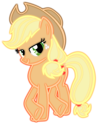 Size: 4771x6062 | Tagged: safe, artist:stay gold, imported from derpibooru, applejack, absurd resolution, eyestrain warning, neon, png, simple background, transparent background