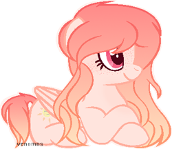 Size: 389x336 | Tagged: safe, artist:venomns, imported from derpibooru, oc, oc only, oc:amber, pegasus, pony, female, mare, prone, simple background, solo, transparent background