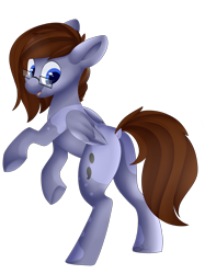 Size: 2238x2994 | Tagged: safe, artist:beashay, imported from derpibooru, oc, oc only, oc:dinkie shy, pegasus, pony, butt, glasses, high res, male, plot, simple background, solo, stallion, transparent background