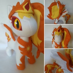 Size: 1564x1564 | Tagged: safe, artist:fleecefriendship, imported from derpibooru, daybreaker, alicorn, pony, female, irl, jewelry, mare, photo, plushie, regalia, solo, spread wings, wings