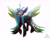 Size: 2607x1980 | Tagged: safe, artist:zidanemina, imported from derpibooru, queen chrysalis, changeling, changeling queen, armor, crossover, crown, female, jewelry, regalia, saint seiya, simple background, smiling, solo, white background
