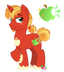 Size: 1553x1741 | Tagged: safe, artist:strawberry-spritz, imported from derpibooru, oc, oc only, unnamed oc, pony, unicorn, facial hair, goatee, magical gay spawn, male, not big macintosh, offspring, parent:big macintosh, parent:sunburst, parents:macburst, simple background, solo, stallion, transparent background, weird ship wednesday