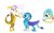 Size: 1300x800 | Tagged: safe, artist:mightyshockwave, imported from derpibooru, gilda, princess ember, princess skystar, dragon, griffon, seapony (g4), my little pony: the movie, dragonified, gildragon, griffonized, prank, queen novo's orb, role reversal, simple background, species swap, white background