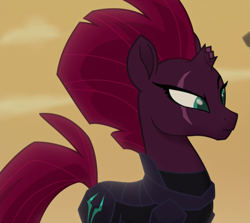 Size: 899x803 | Tagged: safe, imported from derpibooru, screencap, tempest shadow, pony, unicorn, my little pony: the movie, armor, broken horn, cropped, eye scar, female, mare, scar, solo