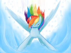 Size: 1024x768 | Tagged: safe, artist:elisdoominika, imported from derpibooru, rainbow dash, pony, female, solo, water