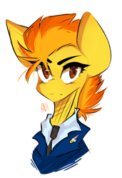 Size: 1269x1851 | Tagged: safe, artist:avimod, imported from derpibooru, spitfire, pegasus, pony, clothes, female, solo, uniform, wonderbolts dress uniform