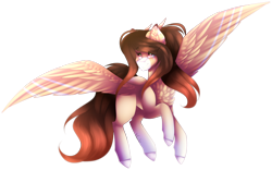 Size: 1024x640 | Tagged: safe, artist:mauuwde, imported from derpibooru, oc, oc only, oc:shiro, pegasus, pony, chest fluff, female, horns, mare, simple background, solo, transparent background