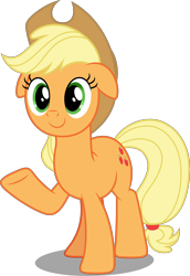 Size: 3430x5000 | Tagged: safe, artist:dashiesparkle, imported from derpibooru, applejack, earth pony, pony, sweet and elite, .svg available, cowboy hat, cute, female, floppy ears, hat, high res, jackabetes, mare, raised hoof, simple background, smiling, solo, stetson, transparent background, vector