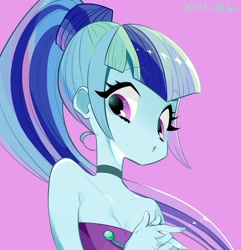 Size: 1000x1036 | Tagged: safe, artist:yam, imported from derpibooru, sonata dusk, equestria girls, rainbow rocks, choker, clothes, cute, female, ponytail, solo, sonatabetes