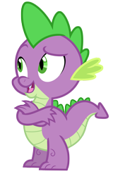 Size: 3590x5610 | Tagged: safe, artist:estories, imported from derpibooru, spike, dragon, absurd resolution, crossed arms, dreamworks face, high res, male, open mouth, open smile, simple background, smiling, solo, transparent background, vector