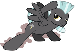 Size: 7144x4928 | Tagged: safe, artist:ramseybrony17, imported from derpibooru, thunderlane, pony, absurd resolution, backwards cutie mark, male, power slide, simple background, solo, transparent background, vector