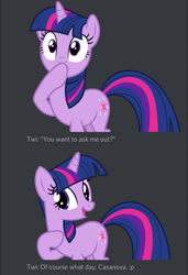 Size: 1242x1816 | Tagged: safe, imported from derpibooru, twilight sparkle, pony, unicorn, bronybait, female, mare, solo, text, unicorn twilight