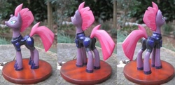 Size: 1024x496 | Tagged: safe, artist:daisymane, imported from derpibooru, tempest shadow, pony, my little pony: the movie, armor, broken horn, butt, female, irl, looking up, mare, photo, plot, sculpture, solo, traditional art