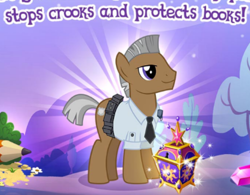 Size: 434x338 | Tagged: safe, imported from derpibooru, pony, gameloft, meme, police officer, solo, wow! glimmer