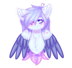 Size: 1372x1309 | Tagged: safe, artist:honeybbear, imported from derpibooru, oc, oc only, oc:amber moon, pegasus, pony, bust, female, heterochromia, mare, portrait, simple background, solo, transparent background