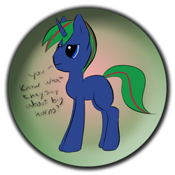 Size: 1500x1500 | Tagged: safe, artist:elvinenchant, imported from derpibooru, oc, oc only, oc:elvinenchant, pony, unicorn, simple background, solo, speech, text, transparent background