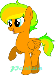 Size: 980x1310 | Tagged: safe, artist:ponkus, imported from derpibooru, oc, oc only, oc:mango tango (ponkus), pegasus, pony, female, mare, simple background, solo, transparent background