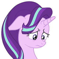 Size: 500x500 | Tagged: safe, artist:garreheld, imported from derpibooru, starlight glimmer, pony, unicorn, bust, female, portrait, sad, simple background, solo, transparent background, vector